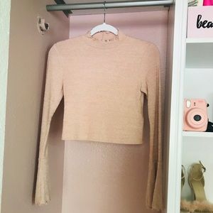 Forever 21 ruffled pink long sleeve